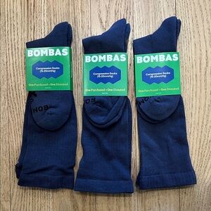 Bombas Men's Blue Compression Socks